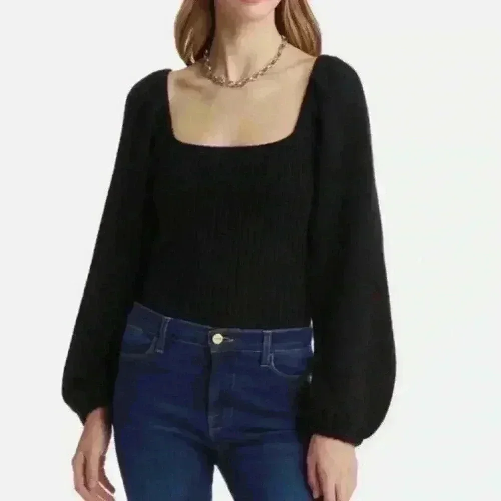 Halogen Sweater.  Ballon sleeves.  Black.  Size XL.  NWT.